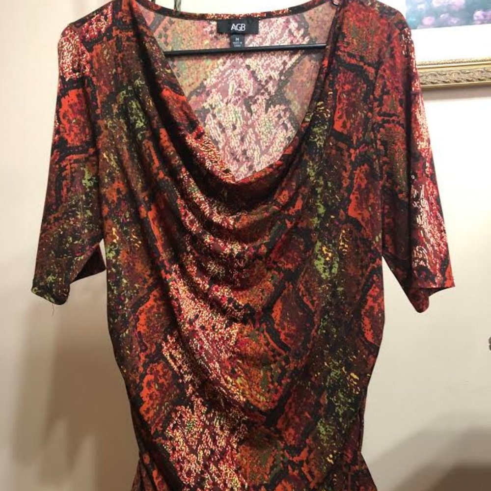 AGB Orange Black Top Size Medium